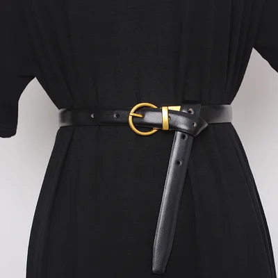 Semi Round Retro Women'S Belt, Women'S Decorative Belt, Double Sided Cow Leather, Exquisite Versatile Waist Cover And Trousers Section A - Shop at LoveMi