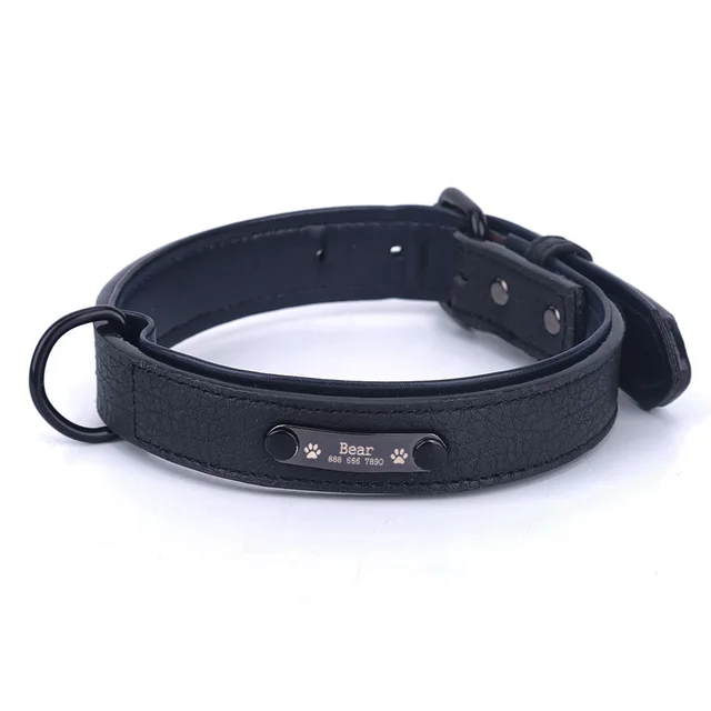 Dog Collar Lettering And Anti Loss Nameplate Custom Dog Brand Sleeve Neck Id Anti Wear Dog Cat General Traction Rope Suit Black - Shop at LoveMi
