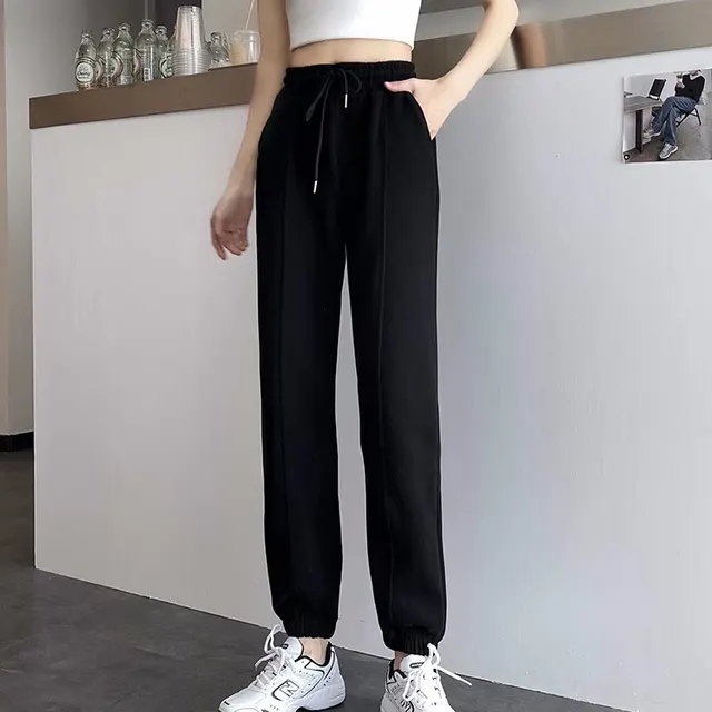Preppy New Chic Baggy Panties And Thin Sweatpants Black - Shop at LoveMi
