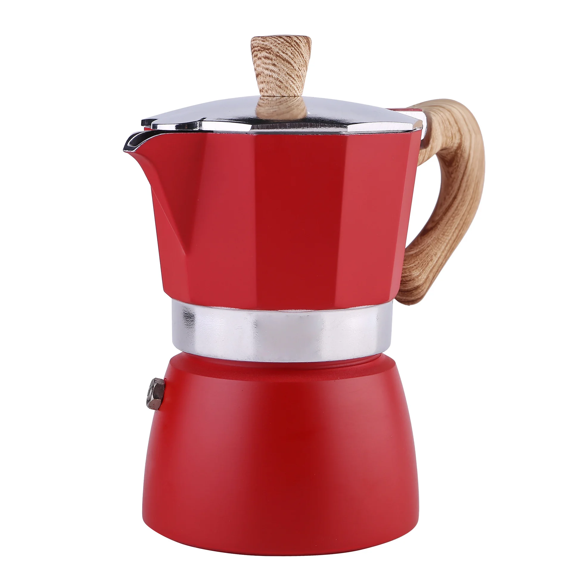 Coffee Pot Set Italian Mocha Coffee Pot European Style Coffee Pot - Red