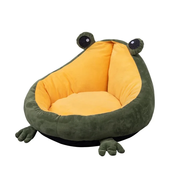 Frog Nest Winter Warm Semi Enclosed Pet Bed Cat Bed Green - Shop at LoveMi