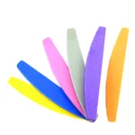 Nail File Good Quality Moon-Shaped High Elastic Sponge Rubbing Waterproof Nail File Nail Polish Strip Double-Sided Manicure File Strip - Random Color
