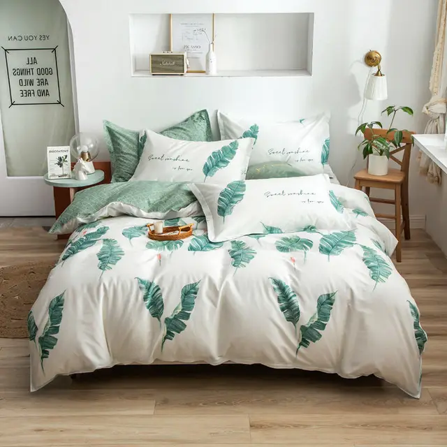 Pure Cotton Bed Linen And Duvet Cover 40S Hotel Bed Linen Set Comfortable. Rice - Shop at LoveMi
