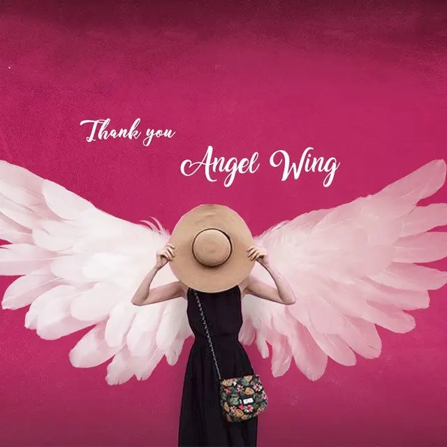 Pink Angel Wings Photo Wallpaper Nail Shop Clothing Store Dance Studio Mural Whole Piece Of Non Woven Fabri - Shop at LoveMi