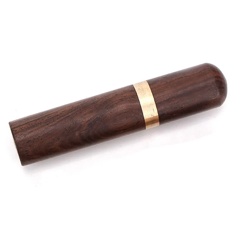 Sandalwood Cylinder Plus Gold Tail Needle Sewing Needle Household Hand Sewing Needle Hand Embroidery Sewing Quilt Steel Needle Clothes - Dark Brown
