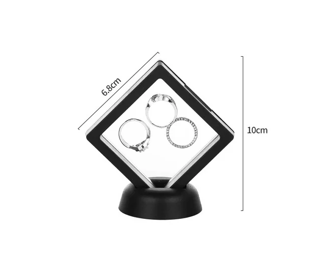 PE Film Suspension Jewelry Box Hand Jewelry Badge Dust proof And Oxidation proof Storage Artifact Black - Shop at LoveMi