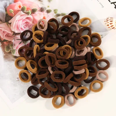 100 Small Towel Ring Bags Korean Candy Color High Elasticity Hair Accessories Head Rope 2Cm Style 8 - Shop at LoveMi