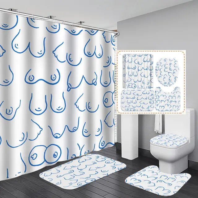Digital Printing Waterproof Polyester Bathroom Shower Curtain 1Style - Shop at LoveMi