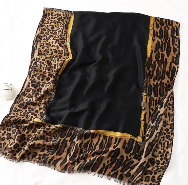 Men's And Women's Cotton Scarf Casual Leopard Print Long Gauze Scarf 12 Style - Shop at LoveMi