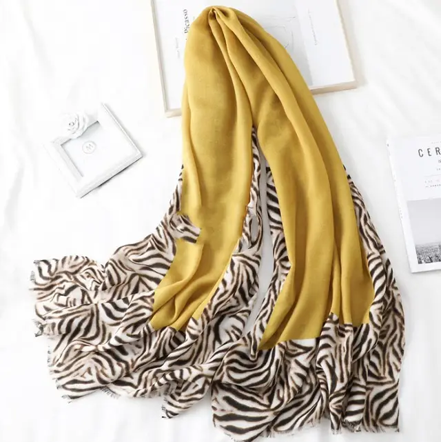Men's And Women's Cotton Scarf Casual Leopard Print Long Gauze Scarf 7 Style - Shop at LoveMi