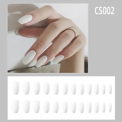 Fake Nails Wear Nails Autumn And Winter Frosted Personality Waterproof Ballet Nails White - Shop at LoveMi