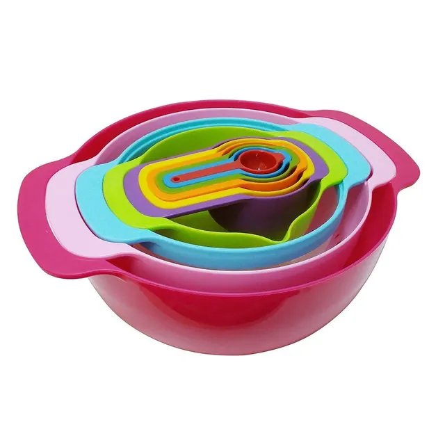 Powder Sieve For Washing Vegetables, Draining Basket, Salad Mixing Plate Colorful - Shop at LoveMi