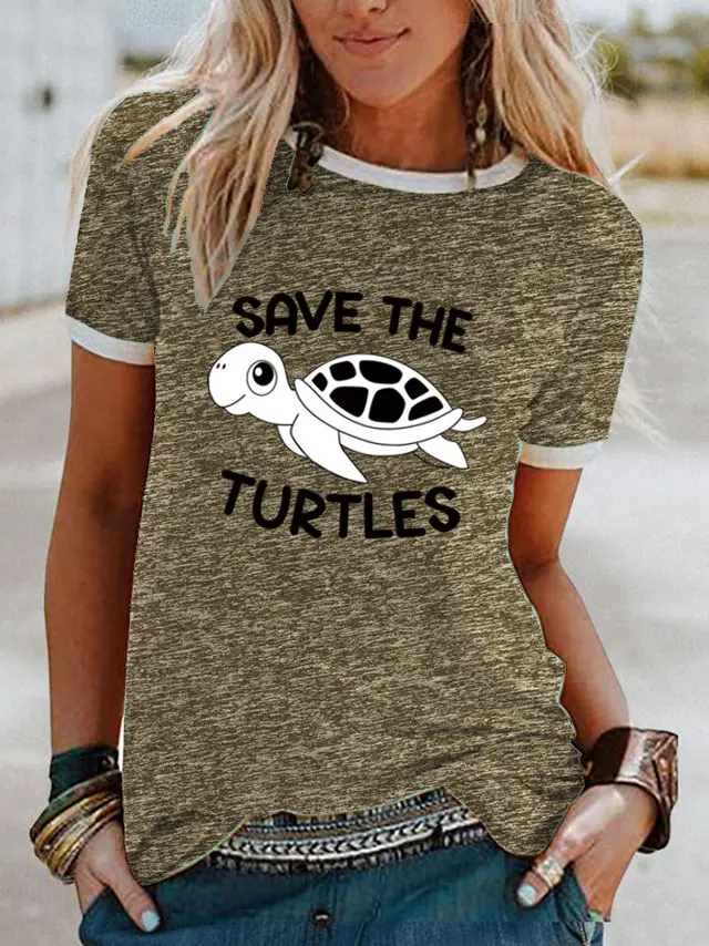 Graphic Print Hit Side Short Sleeved T Shirt Armygreen - Shop at LoveMi