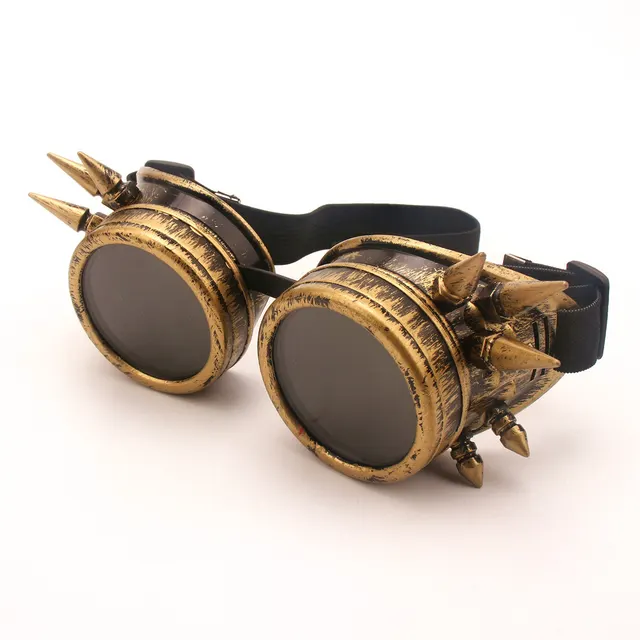 Steampunk Protective Glasses With Rivets Ancient Brass - Shop at LoveMi