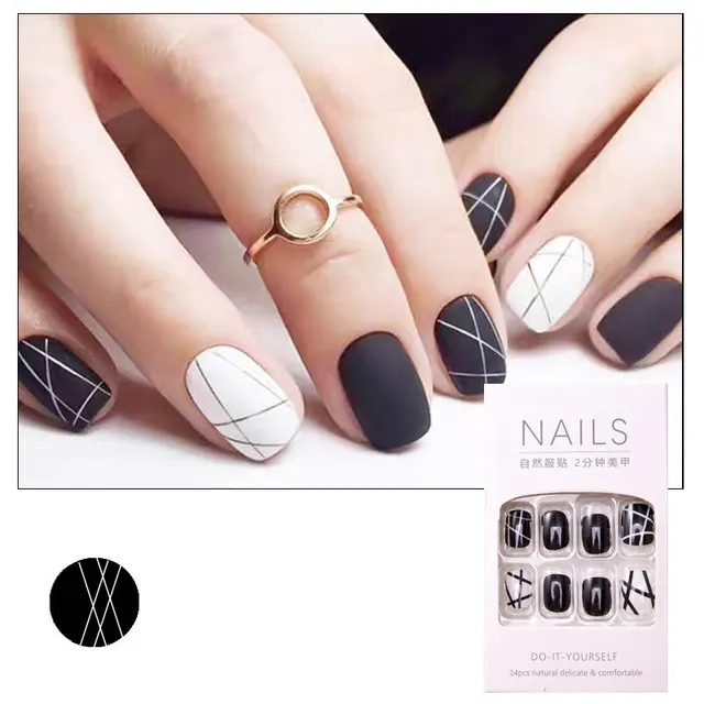 Nail Art Finished Fake Nail Patch Removable Short Cut Cute Waterproof Long Lasting - Shop at LoveMi