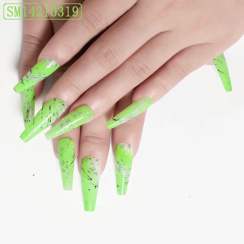 Assemble Ballet Nails, Trapezoidal Coffin, Fake Nails, Wear Nail Art Patches - Sm14210319