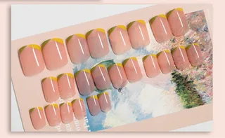 Manicure Stickers, Fake Nails, Wearable Nails, Finished Nails, Manicure Patches, Female Detachable Nail Patches, 70 Options - 2 Color - View 1
