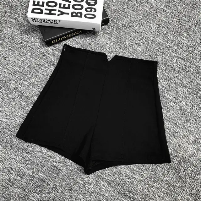 High Waisted Black Slim Wide Leg A Line Autumn Style Outer Bottoming Boots Pants Black - Shop at LoveMi