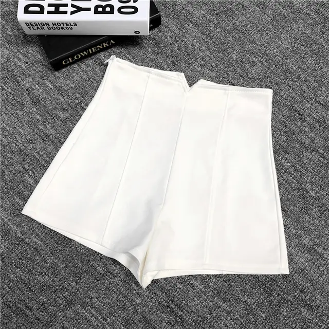 High Waisted Black Slim Wide Leg A Line Autumn Style Outer Bottoming Boots Pants White - Shop at LoveMi
