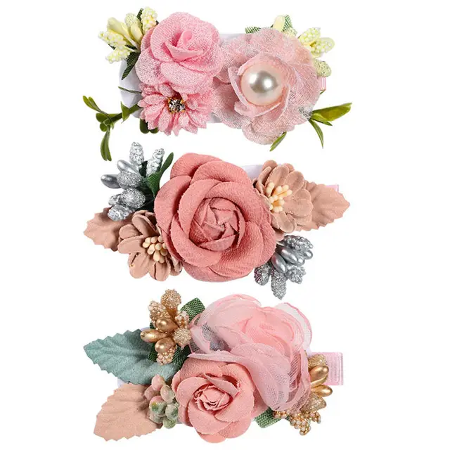 Pink Simulation Head Flower Hair Accessories, Princess All match And Natural Cute Hairpin No. 2 - Shop at LoveMi