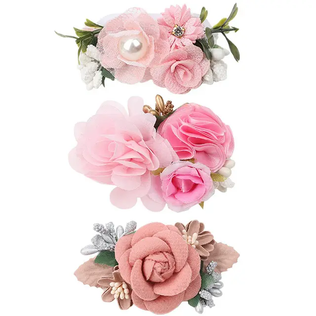 Pink Simulation Head Flower Hair Accessories, Princess All match And Natural Cute Hairpin No. 4 - Shop at LoveMi