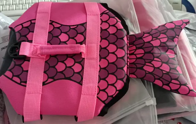 Pet Life Jacket Shark Mermaid Swimsuit Rose Red - Shop at LoveMi