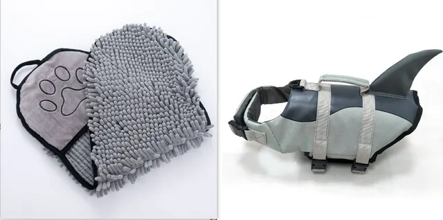 Pet Life Jacket Shark Mermaid Swimsuit Silver Grey Set - Shop at LoveMi