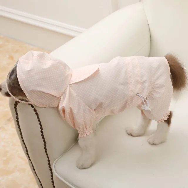 Four Legged Waterproof And Dustproof Clothes For Going Out Pink - Shop at LoveMi