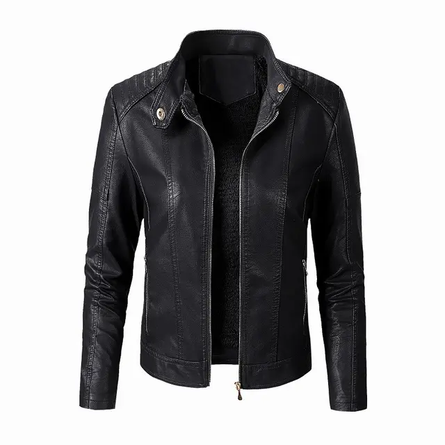 New Women's Leather Jackets Plus Velvet Jackets Fashion PU Ladies Leather Jackets Black - Shop at LoveMi