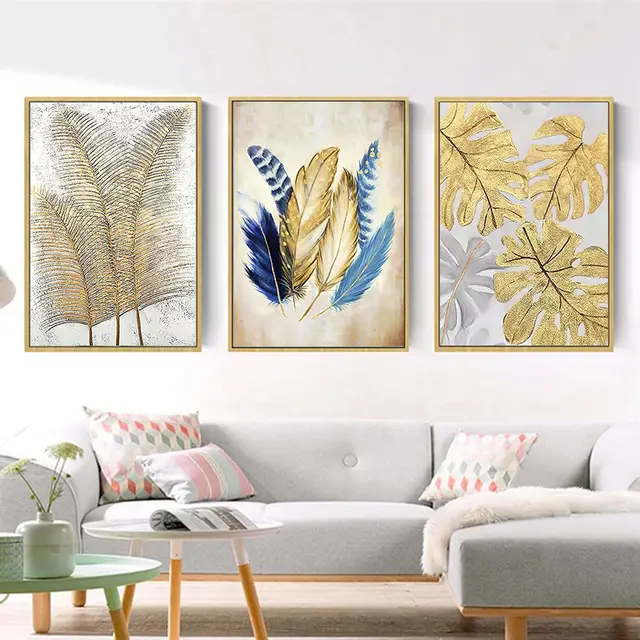 Living Room Decorative Painting Sofa Background Wall Painting Dining Room Bedroom New Feather - Shop at LoveMi