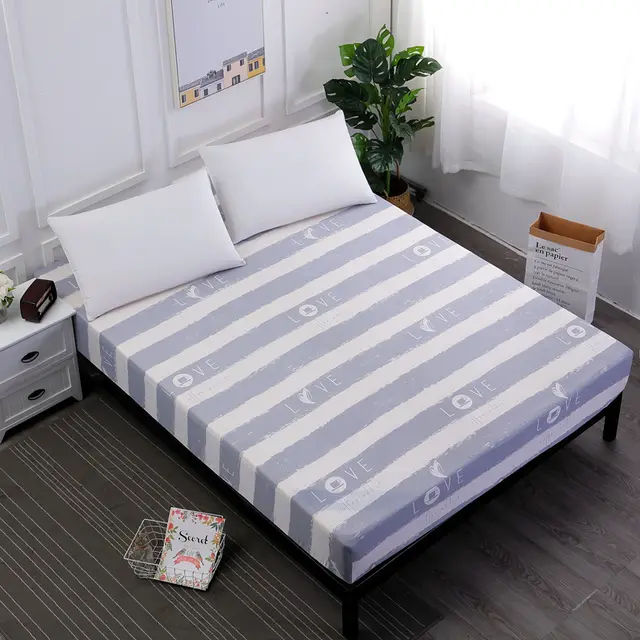 Shrimp Waterproof Bed Sheet Printing Dustproof Bed Cover Moisture proof Mattress Cover Baby Bed Wetting Pack Bed Cover 9Style - Shop at LoveMi