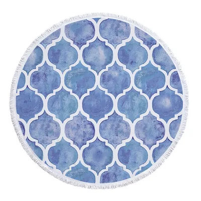 Export Off The Shelf Bath Towel, Microfiber Printing, Round Geometric Tortoise, Multifunctional Beach Towel, Logo Printing 3 Color - Shop at LoveMi
