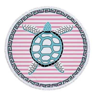 Export Off The Shelf Bath Towel, Microfiber Printing, Round Geometric Tortoise, Multifunctional Beach Towel, Logo Printing 4 Color - Shop at LoveMi