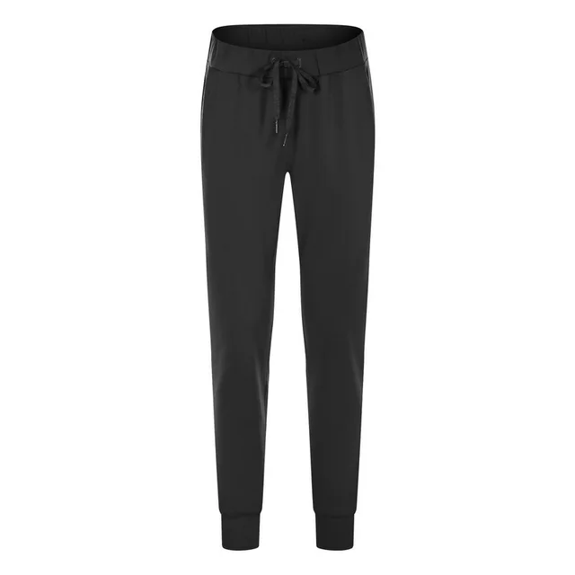 Elastic Waist Yoga Pants, Simple Straight Sports And Leisure Elastic Waist Nine Point Pants Women Black - Shop at LoveMi