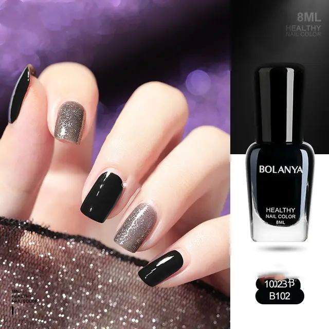 Water Based Nail Polish Free Of Baking Can Be Torn Off, Quick Drying And Lasting Blackcurrant B102 - Shop at LoveMi