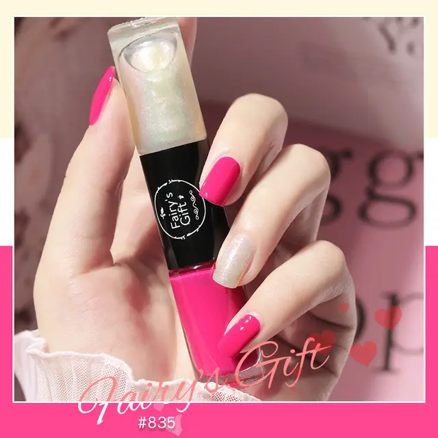 Nail Polish Set Two Color With Quick Drying Sequined Nail Polish Free Baking Non Peelable Transparent Nail Polish A835 - Shop at LoveMi