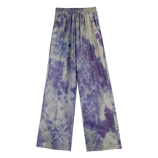 Women's Loose Wide Leg Pants Trousers High Waist Purple - Shop at LoveMi