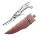 Bone Knife Belt Brown Leather
