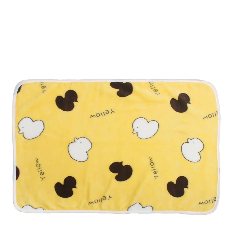 Four Seasons Blanket Kennel Pad Warm Coral Fleece - Yellow