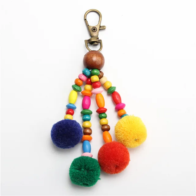 Original Diy Jewelry Accessories Pendant Color Hair Ball Female Bag Pendant Keychain 1 Style - Shop at LoveMi