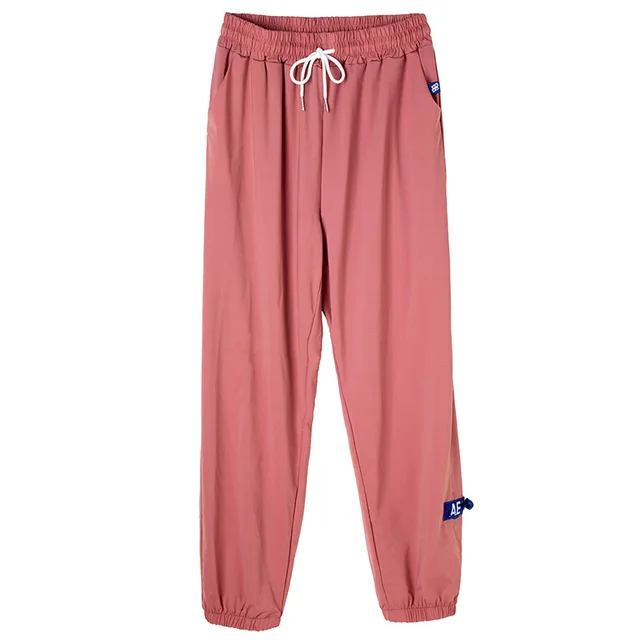 Loose Strapped Harem Casual Sweatpants Pink - Shop at LoveMi