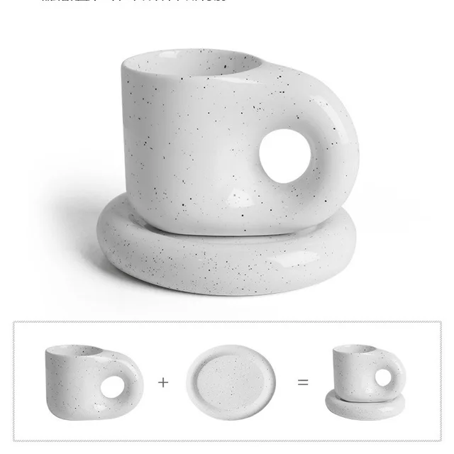 Nordic Ceramic Mug Fat Handle Coffee Cup Heat Resistant Soup Water Cup Set For Friends Creative Gifts 12 Style - Shop at LoveMi