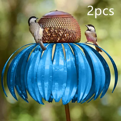 Garden Petal Shape Bird Feeder Blue 2Pcs - Shop at LoveMi