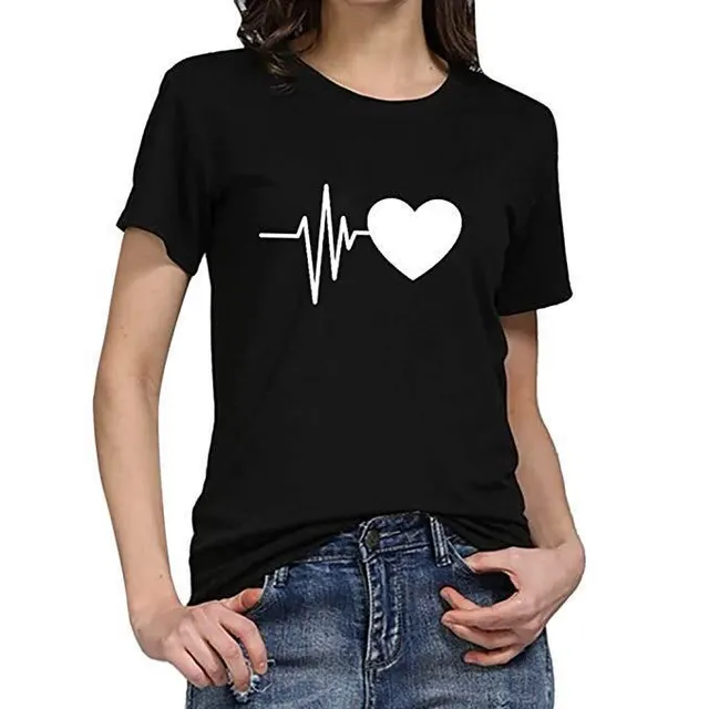 Ecg Love Lady Printing Retro Lady Basic Original T Shirt Foreign Trade Manufacturers Sales Section F - Shop at LoveMi