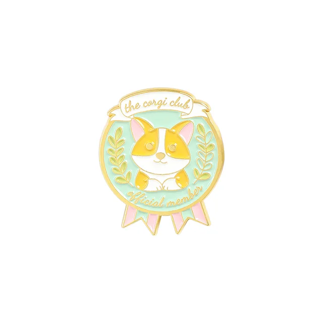 Enamel Metal Girl Club Magic Brooch, Cute Dog, Cartoon Magic Wand, Lapel Pin, Children'S Badge Jewelry Gift Corgi - Shop at LoveMi