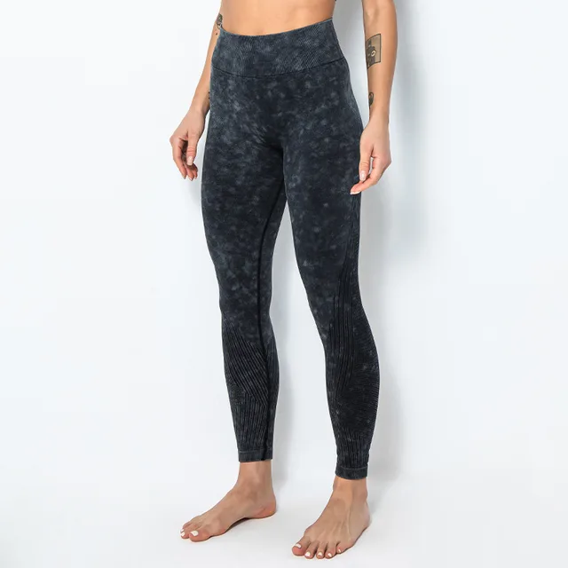 Beautiful Cross Border New Seamless High Elastic Abdomen High Waist Hip Lifting Sports Leggings Hip Yoga Pants Women Black - Shop at LoveMi