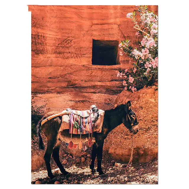 Landscape Canvas Print Painting Poster Camel Wall Art Picture for Living Room Decor Section A - Shop at LoveMi