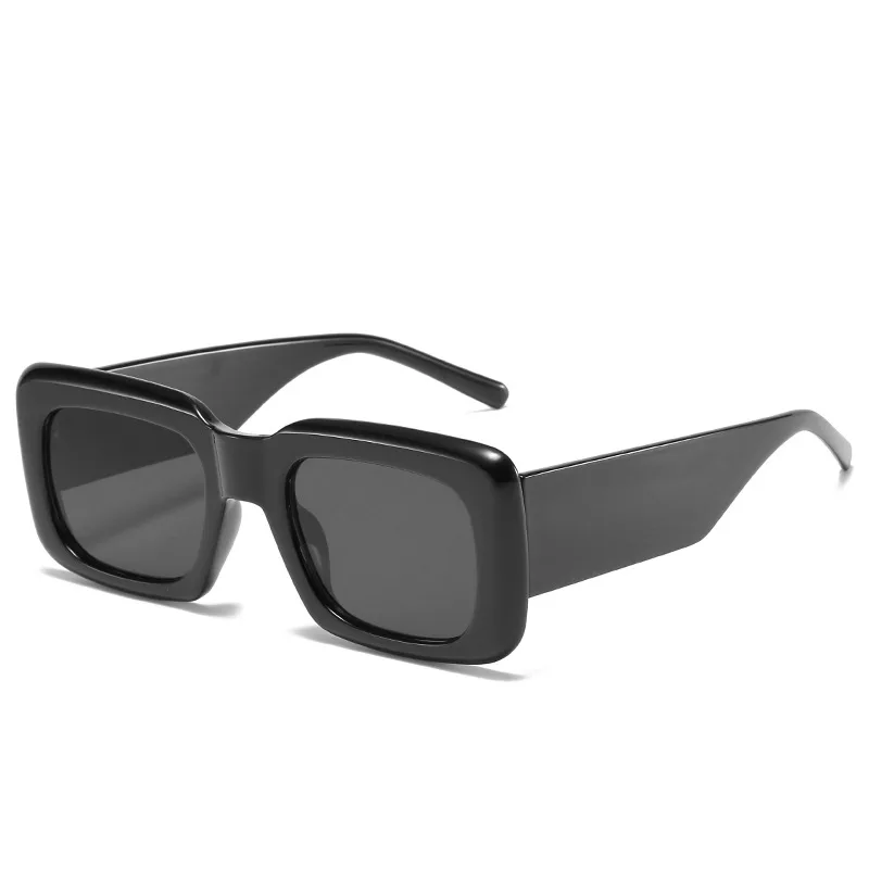 New Style Big Box Fashion Ladies Trendy Wide-Leg Sunglasses - Black