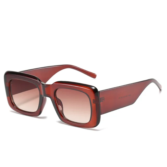 New Style Big Box Fashion Ladies Trendy Wide Leg Sunglasses Wine Red - Shop at LoveMi