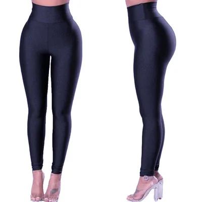 Women's Tight Yoga Pants Solid Color Sweatpants Nine Point Hip Lifting Leggings Navy Blue - Shop at LoveMi